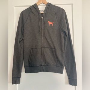 Victoria’s Secret PINK Zip Up Hoodie Gray